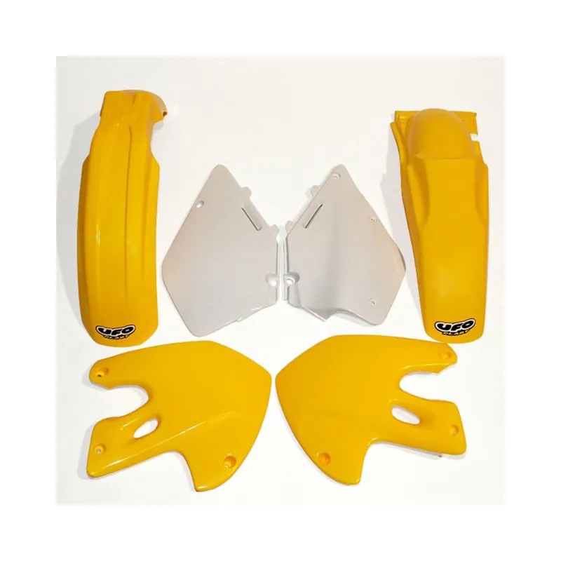 Kit plastique UFO couleur origine jaune/blanc Suzuki RM125/250 Populaire