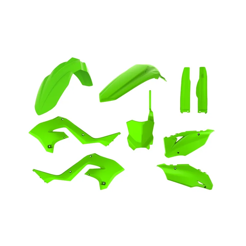 Satisfait Ou Remboursé Kit plastiques POLISPORT Restylé vert citron Kawasaki KX125/250