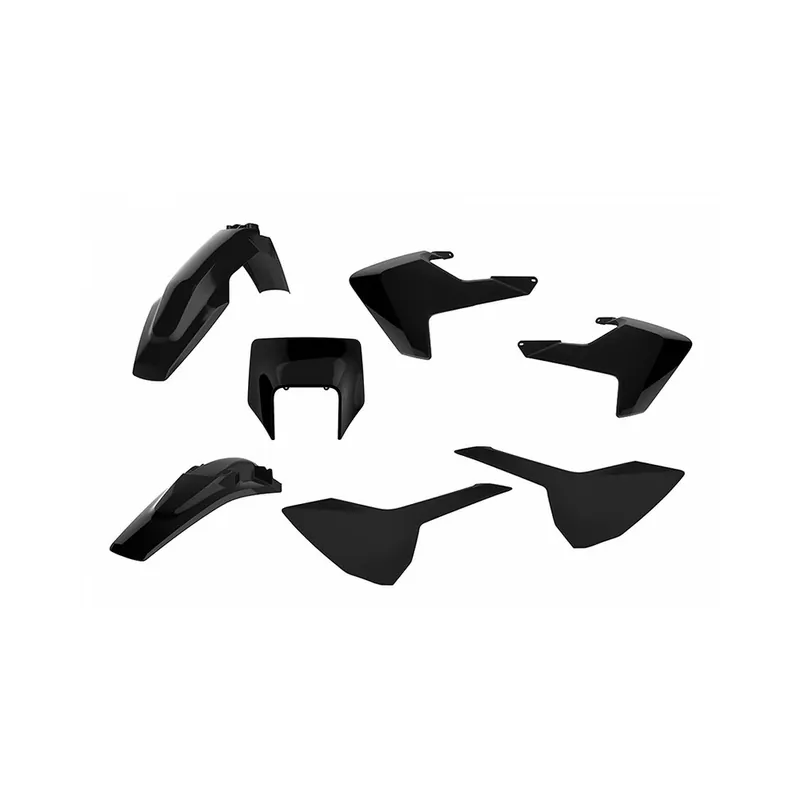 Authentique Kit plastique POLISPORT Enduro noir Husqvarna FE/TE