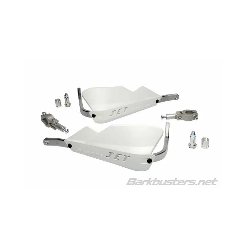 Prix Réduit Kit protège-mains BARKBUSTERS Jet montage 2 points embout de guidon droit Ø22mm blanc