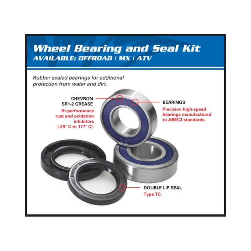 Kit roulements de roue arrière ALL BALLS Honda CR125R/XR650R Must-Have