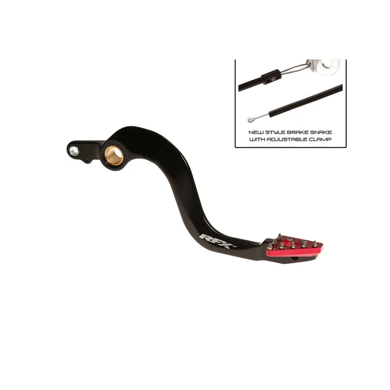 Solde Pédale de frein arrière RFX Pro ST (Anodisé dur noir/rouge) – Honda CR250