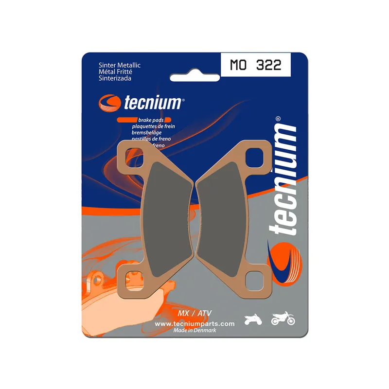 Plaquettes de frein TECNIUM MX/Quad métal fritté - MO322 Top Vente