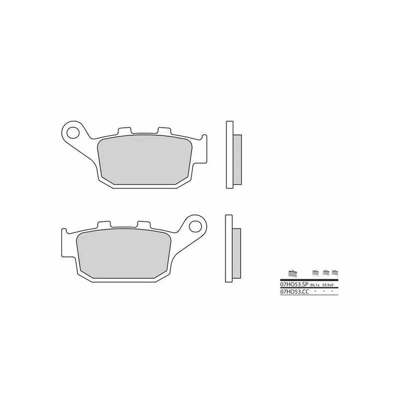 Solde Plaquettes de frein BREMBO route carbone céramique – 07HO53CC