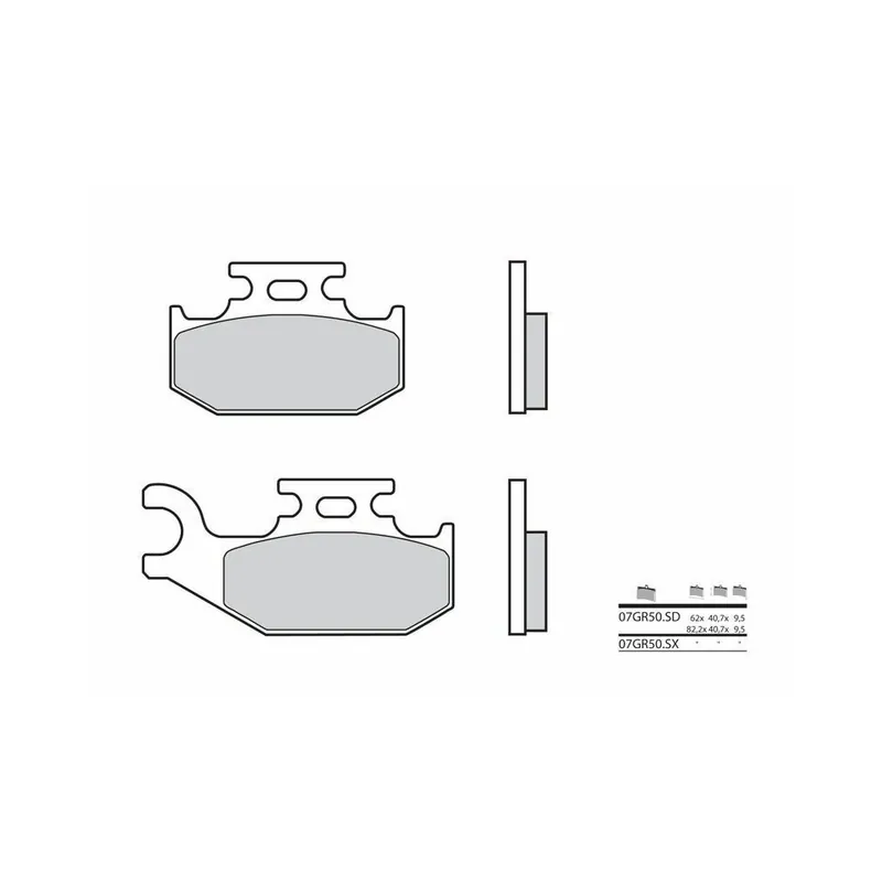 Meilleur Choix Plaquettes de frein BREMBO Off-Road métal fritté – 07GR50SD