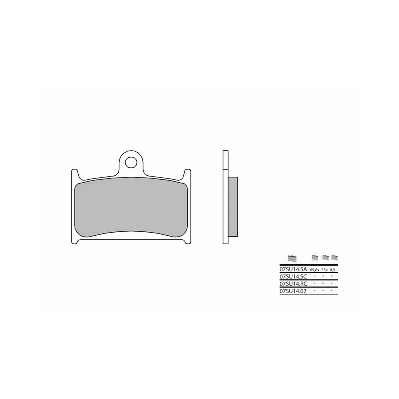 Marque Plaquettes de frein BREMBO route métal fritté – 07SU14SA