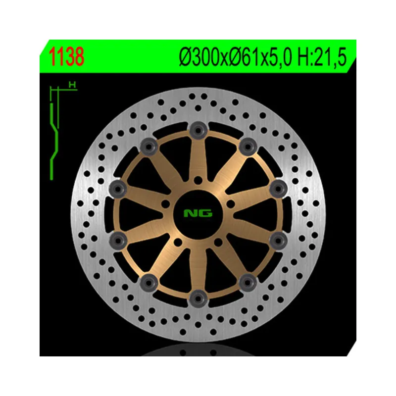 Meilleure Vente Disque de frein NG BRAKES flottant – 1138