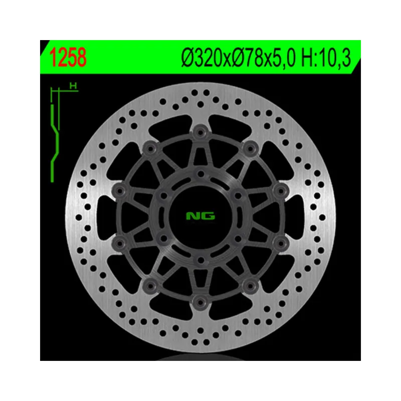 Disque de frein NG BRAKES flottant – 1258 Super Prix