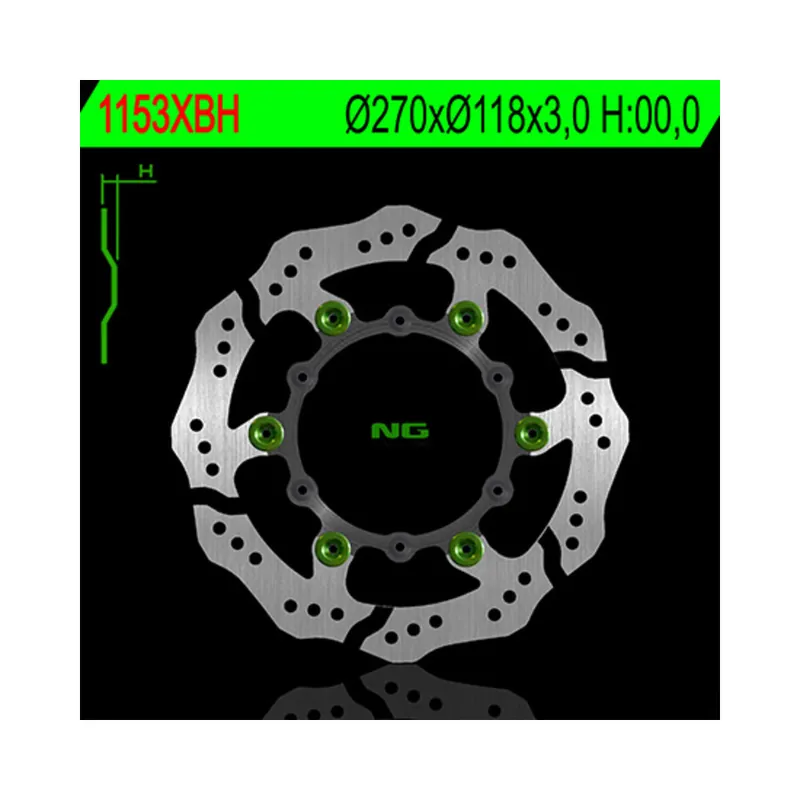 Disque de frein NG BRAKES pétale flottant – 1153XBH Meilleur Choix