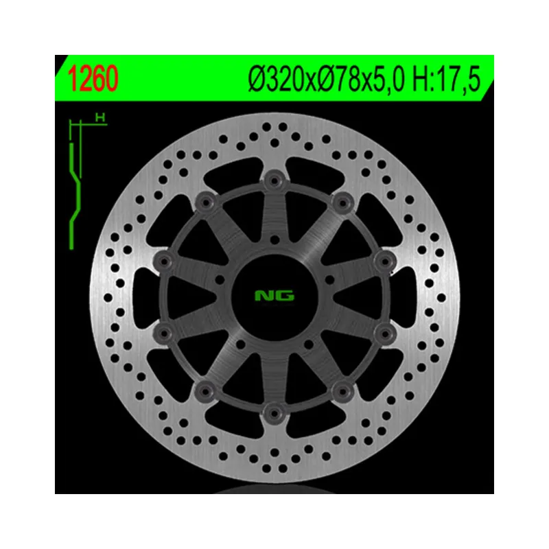 Produit De Marque Disque de frein NG BRAKES flottant – 1260G