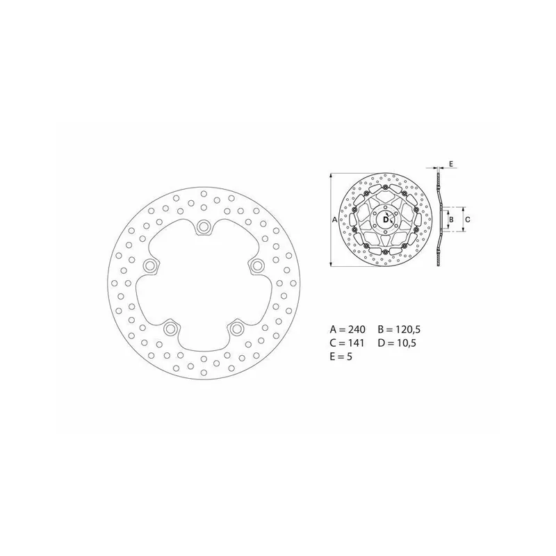 Disque de frein BREMBO Oro fixe – 68B40785 Affaire À Saisir