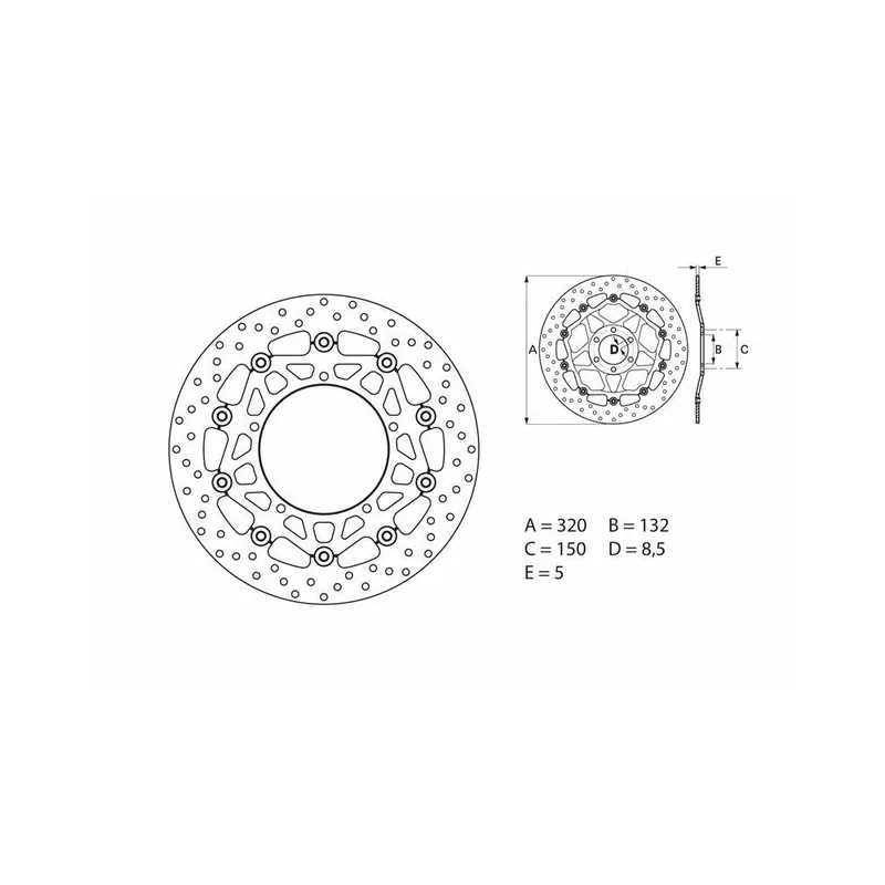 Satisfait Ou Remboursé Disque de frein BREMBO Oro flottant – 78B40871