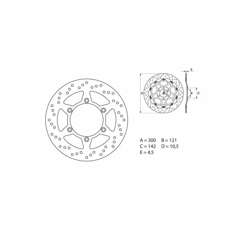 Livraison Express Disque de frein BREMBO Oro fixe – 68B407D5