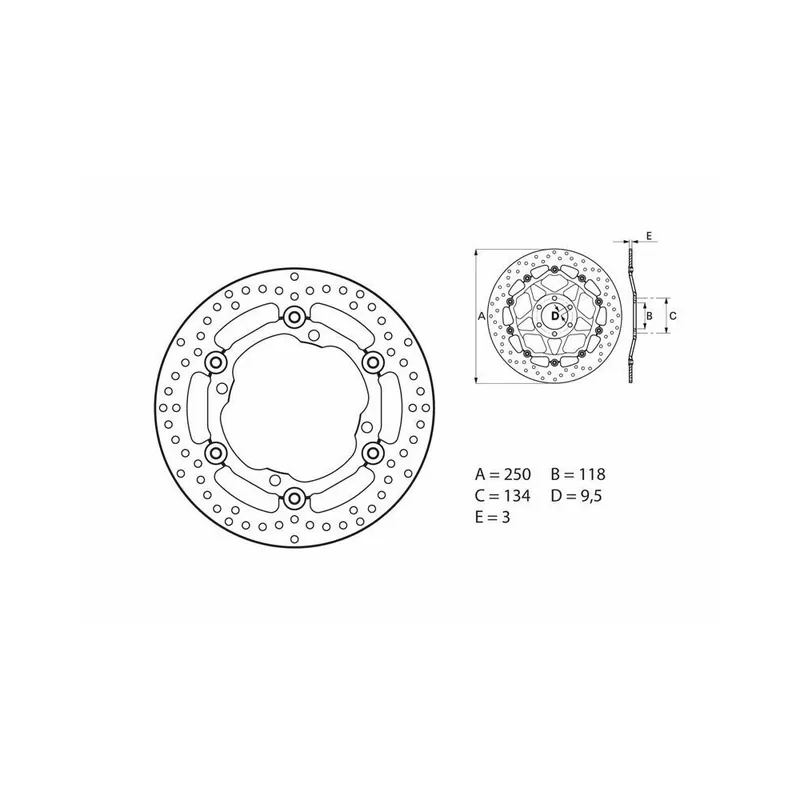 Dernière Chance Disque de frein BREMBO Oro flottant – 78B40812