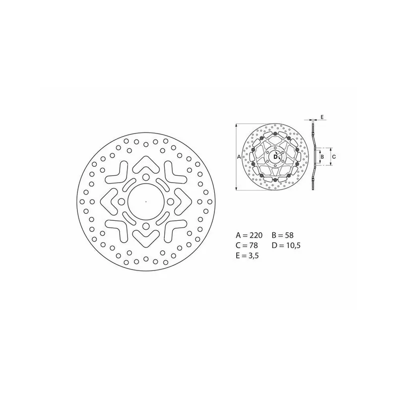 Disque de frein BREMBO Oro fixe – 68B40759 Nouveauté