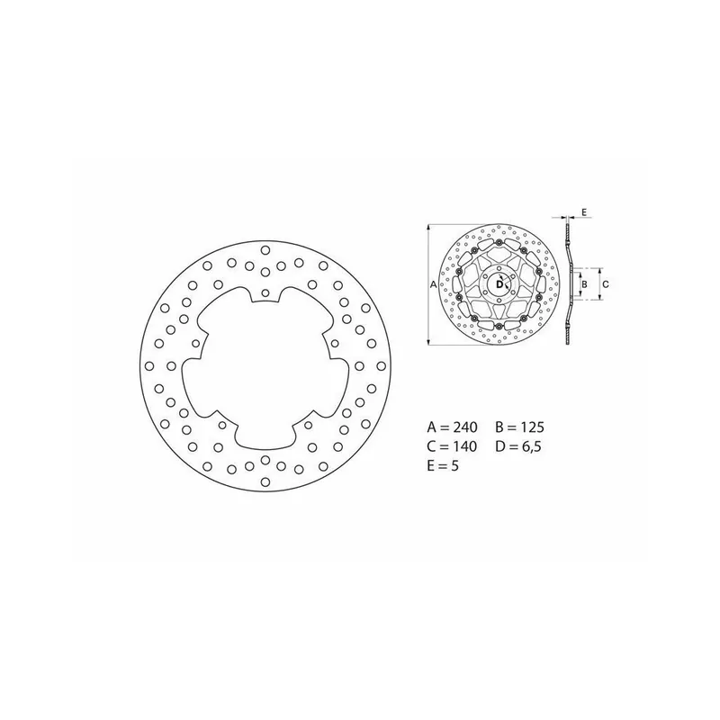 Disque de frein BREMBO Oro fixe – 68B40777 Solde