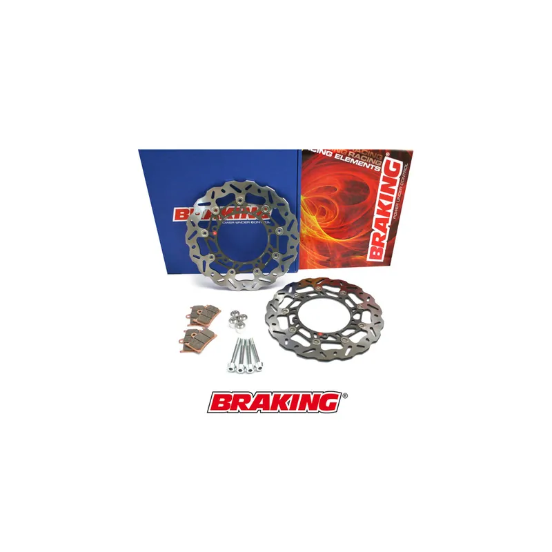 Kit Disque de frein Oversize BRAKING Wave flottant – 320 OKWK10 Prix Bas