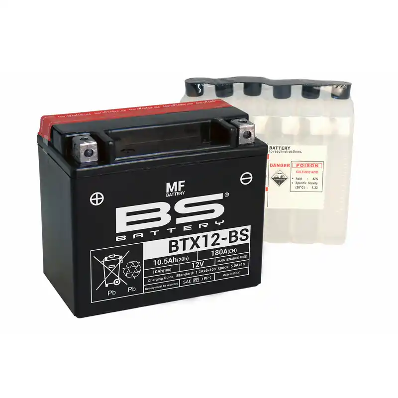 Batterie BS BATTERY sans entretien avec pack acide – BTX12 Acheter En Ligne