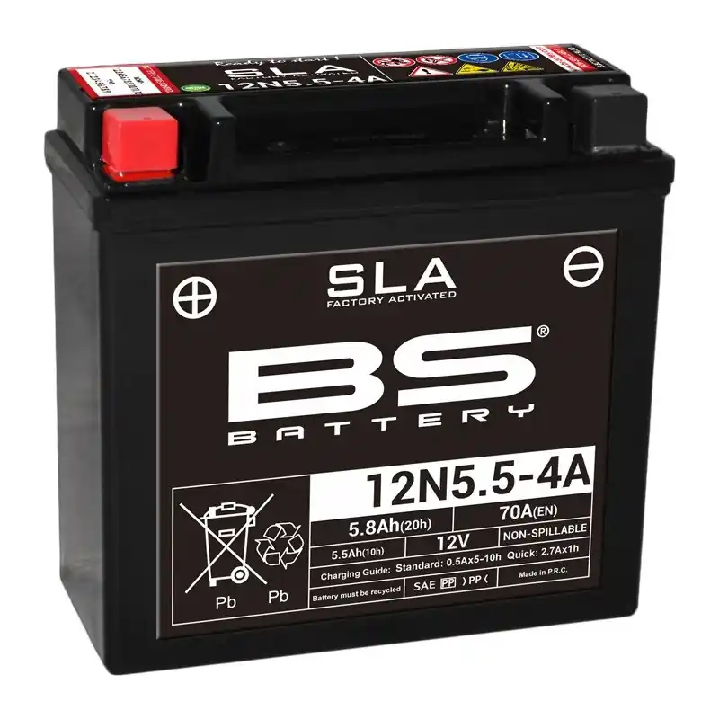 Batterie BS BATTERY SLA sans entretien activé usine – 12N5.5-4A/4B Prix Réduit