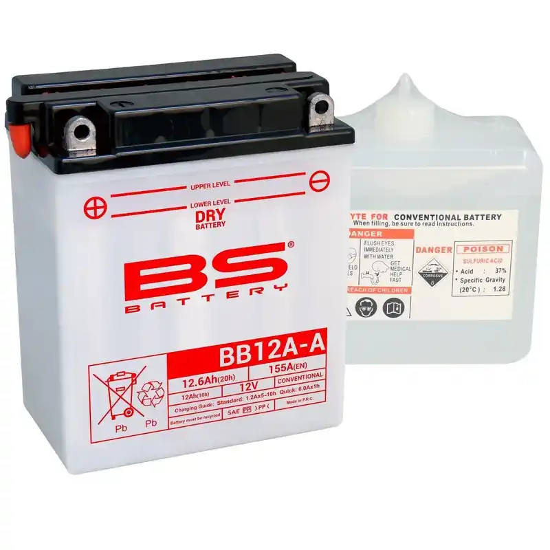 Quantité Limitée Batterie BS BATTERY Haute-performance avec pack acide – BB12A-A