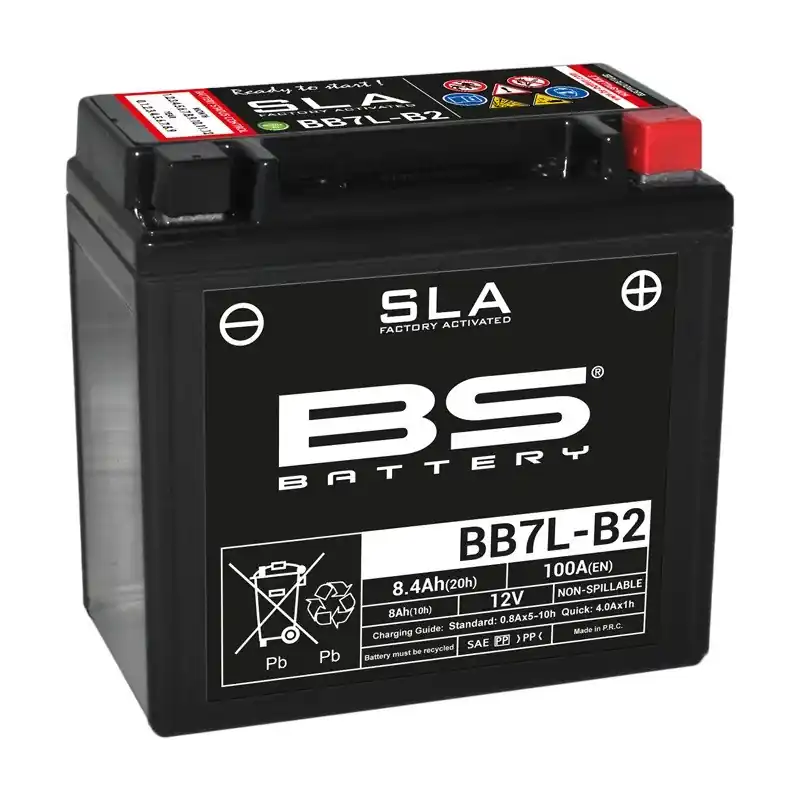 Batterie BS BATTERY SLA sans entretien activé usine – BB7L-B2 Satisfait Ou Remboursé