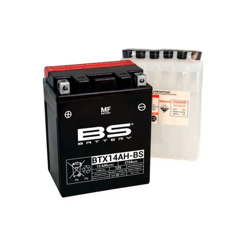 Bon Marché Batterie BS BATTERY sans entretien avec pack acide – BTX14AH