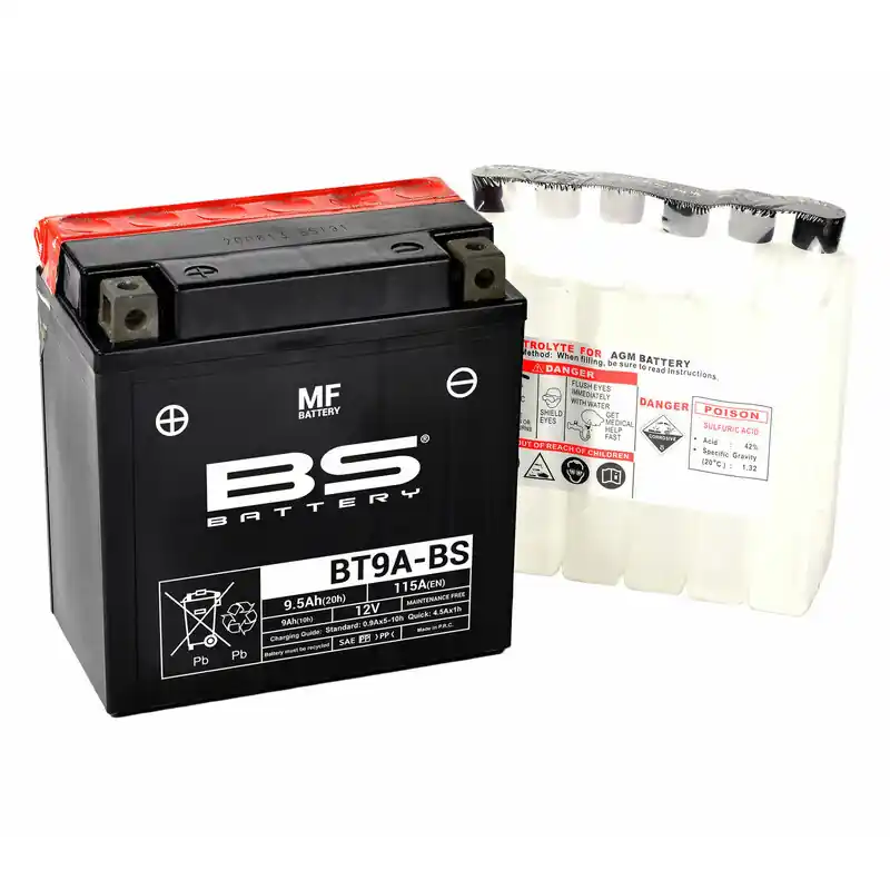 Batterie BS BATTERY sans entretien avec pack acide – BT9A Promotion Saisonnière