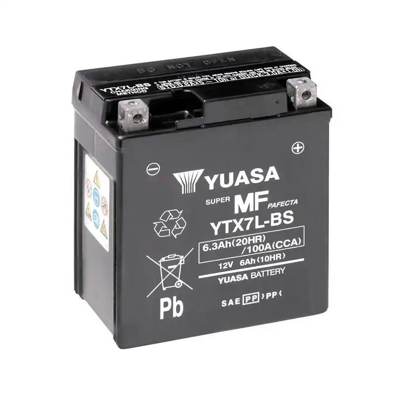 Certifié Batterie YUASA sans entretien avec pack acide – YTX7L-BS