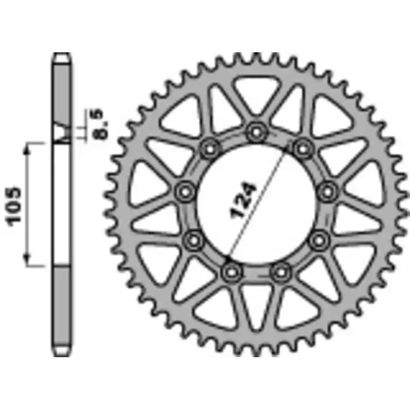 Couronne PBR acier standard 3505 – 520 Marque