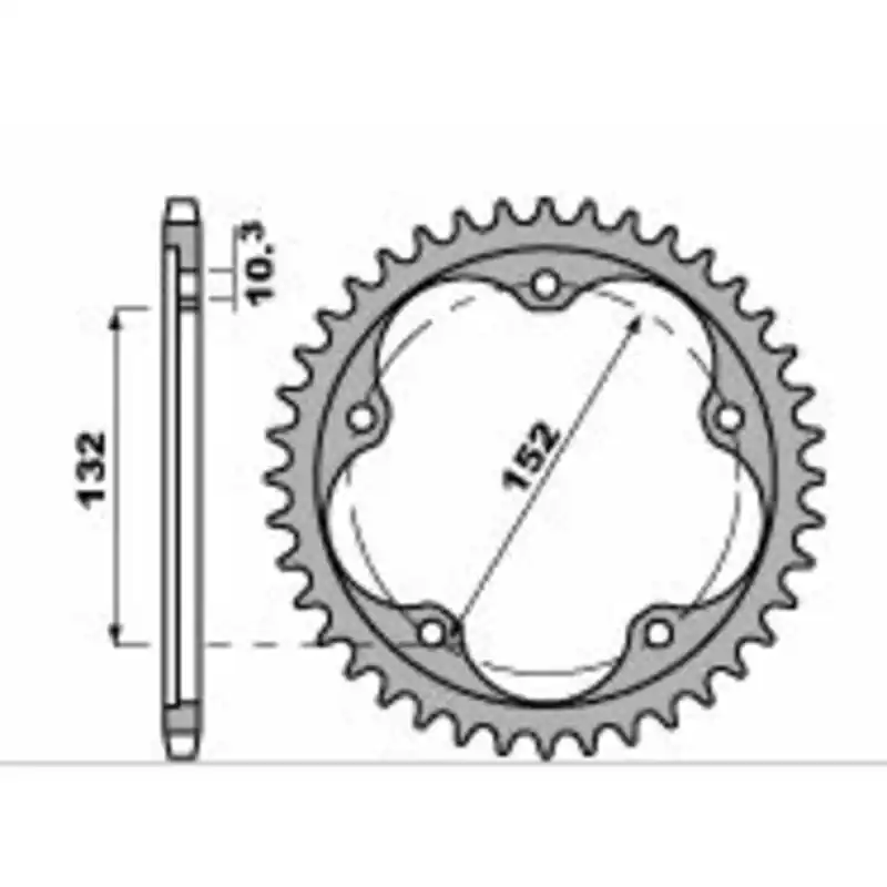 Couronne PBR Racing aluminium Ultra-Light anodisé dur 4464 – 520 Must-Have