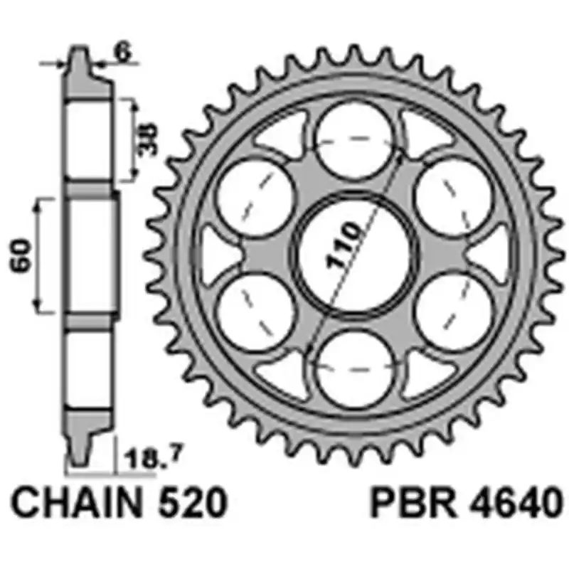 Couronne PBR aluminium Ultra-Light anodisé dur 4640 – 520 Must-Have