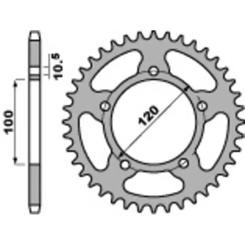 Couronne PBR acier standard 4396 – 520 Livraison Express