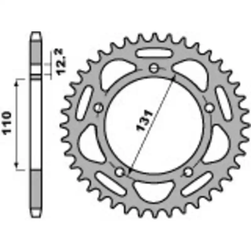 Remise Couronne PBR Racing aluminium Ultra-Light anodisé dur 4586 – 520