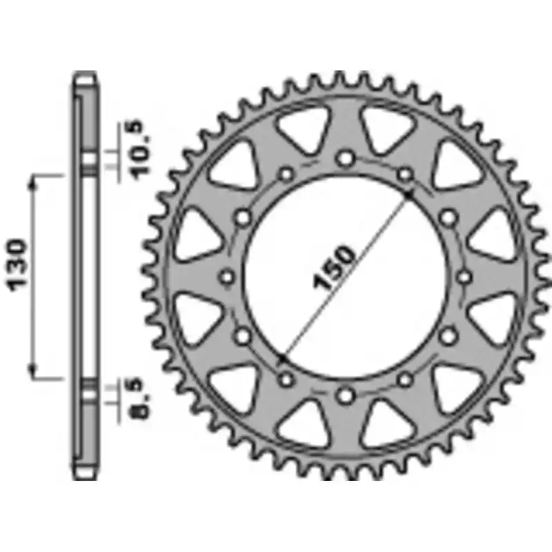 Couronne PBR acier standard 860 – 530 Livraison Express