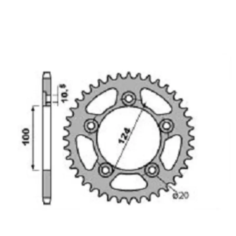 Couronne PBR Racing aluminium Ultra-Light anodisé dur 4444 – 520 Petit Prix
