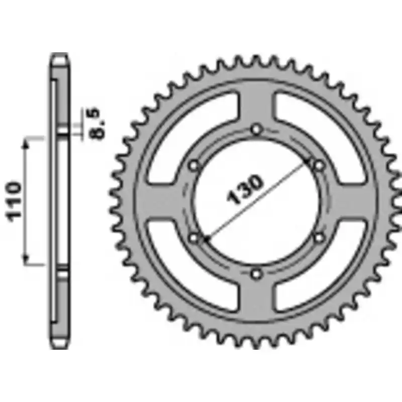 Couronne PBR acier standard 4372 – 428 Retour Gratuit