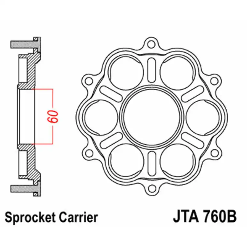 Soldes Support de couronne JT SPROCKETS – 6 Silentbloc Ducati