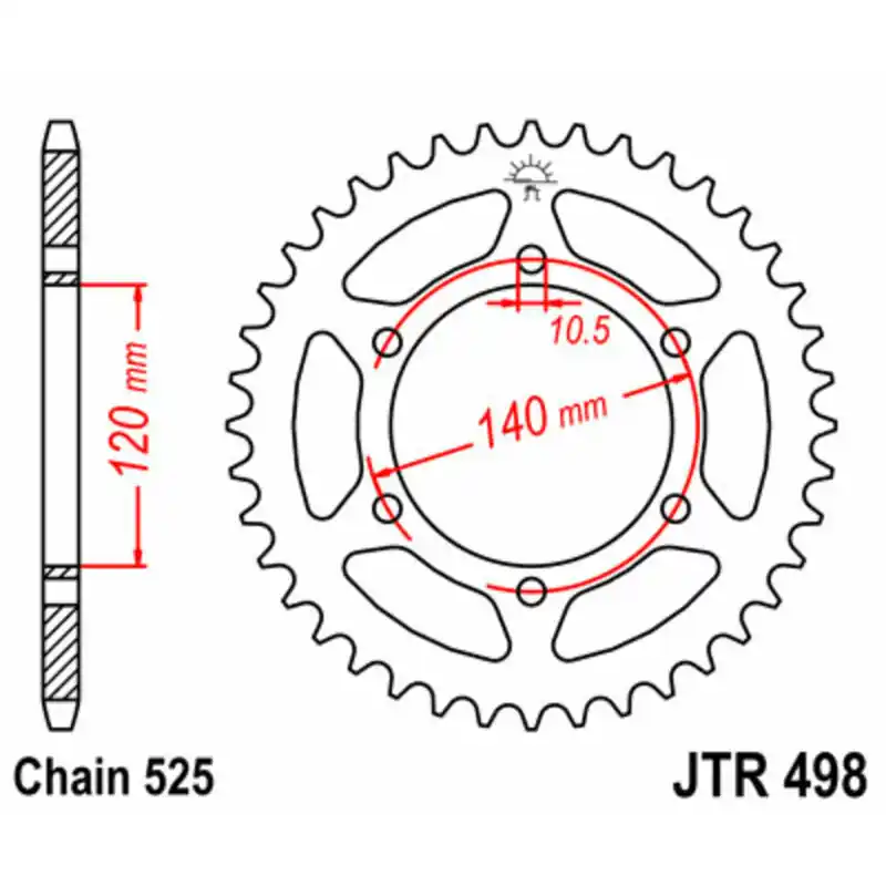 Populaire Couronne JT SPROCKETS acier standard 498 – 525