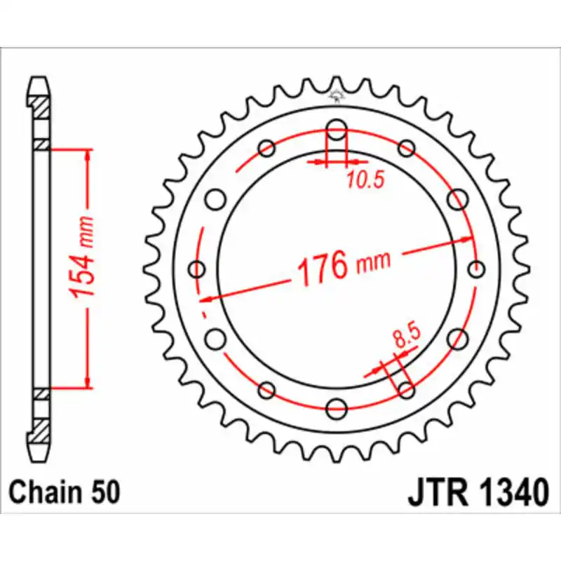 Acheter Direct Couronne JT SPROCKETS acier standard 1340 – 530