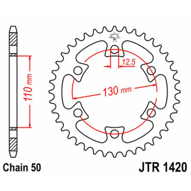 Commander Vite Couronne JT SPROCKETS acier standard 1420 – 530