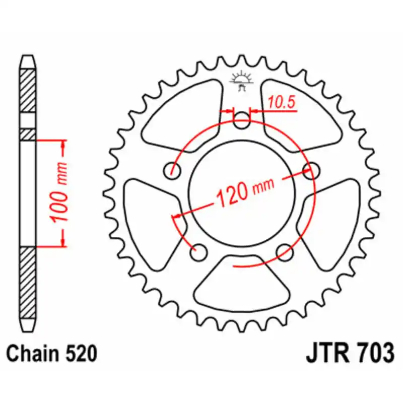 Acheter En Ligne Couronne JT SPROCKETS acier standard 703 – 520