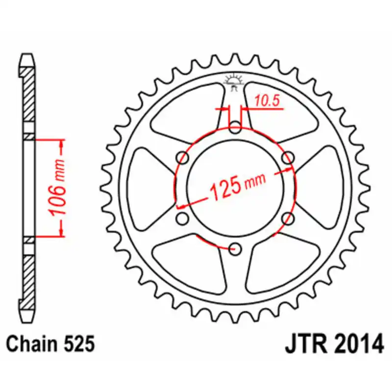 Couronne JT SPROCKETS acier standard 2014 – 525 Soldes