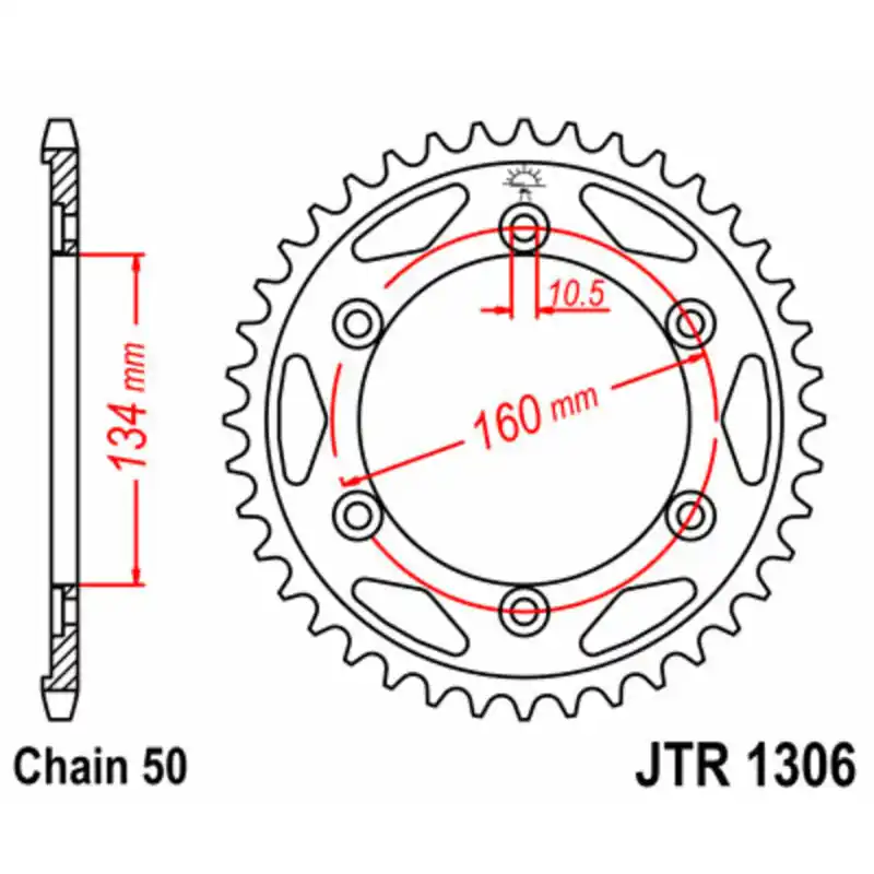 Couronne JT SPROCKETS acier standard 1306 – 530 Meilleur Prix