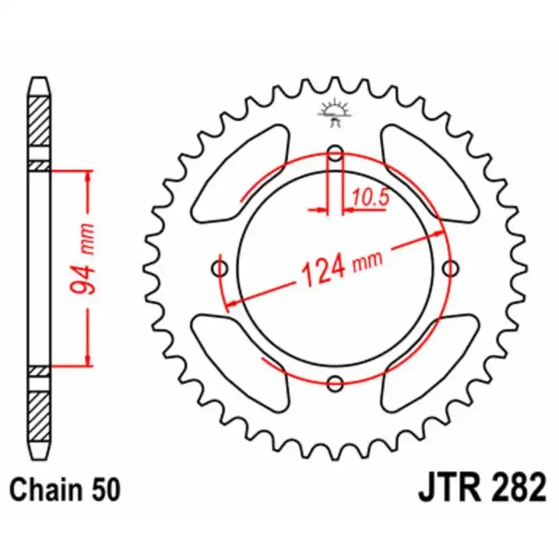 Achat Immédiat Couronne JT SPROCKETS acier standard 282 – 530