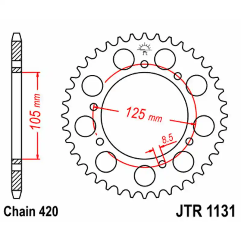 Acheter En Ligne Couronne JT SPROCKETS acier standard 1131 – 420
