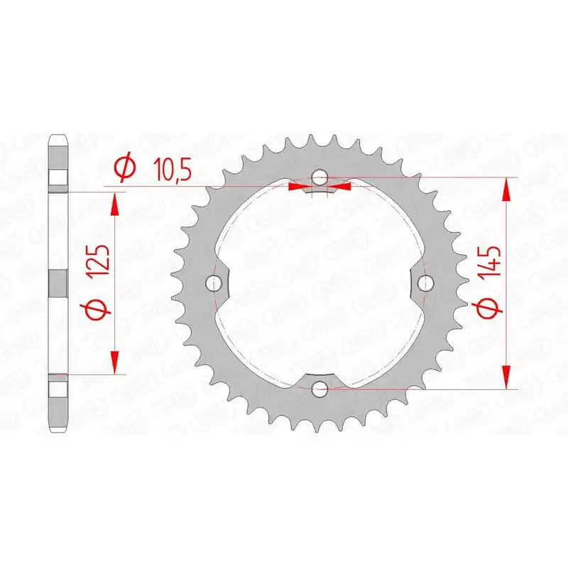 Nouveauté Couronne AFAM acier standard 12407 - 520