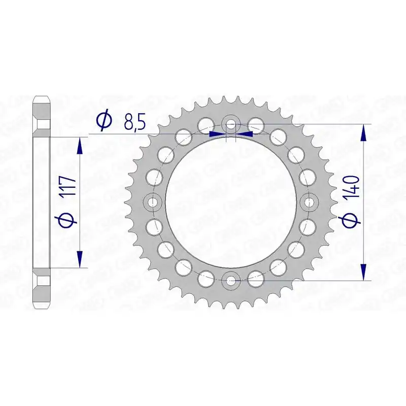 Achetez Aujourd&rsquo;hui Couronne AFAM aluminium Ultra-Light anodisé dur 13108 – 428