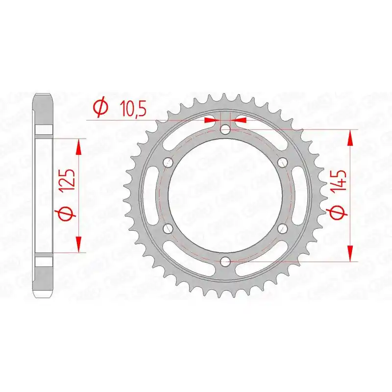 Pas Cher Couronne AFAM acier standard 12601 - 530
