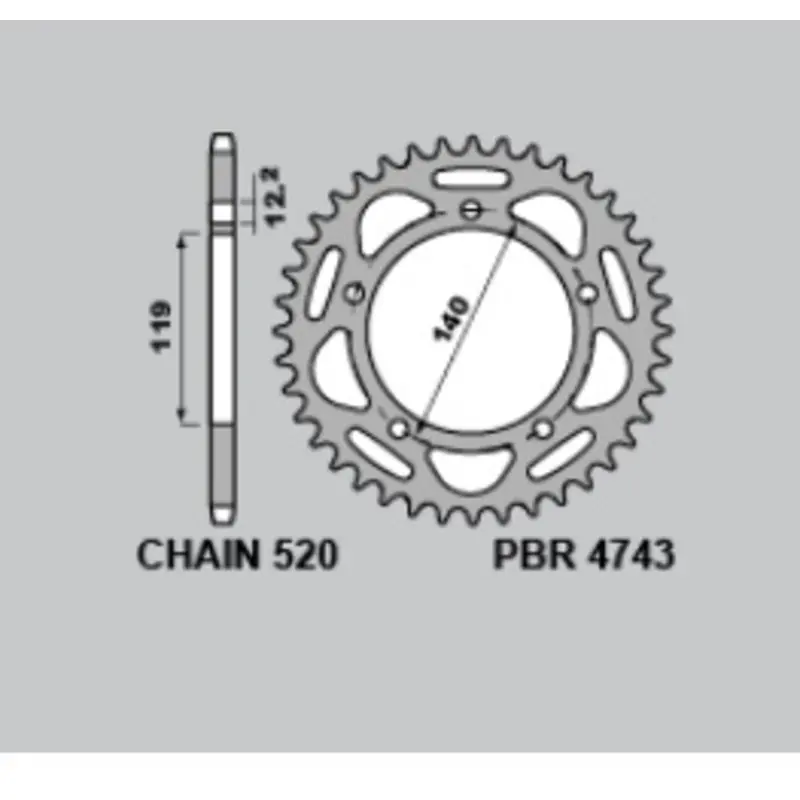 Couronne PBR aluminium ultra-light anodisé dur 4743 – 520 Acheter Direct