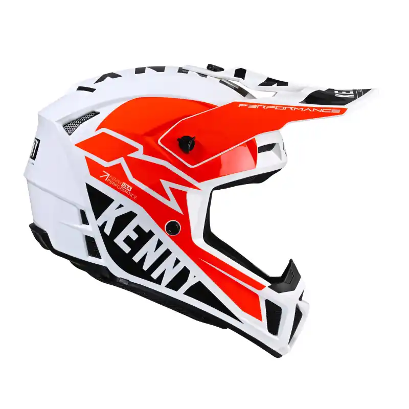 Casque Cross KENNY PERFORMANCE GRAPHIC Blanc Rouge Pas Cher